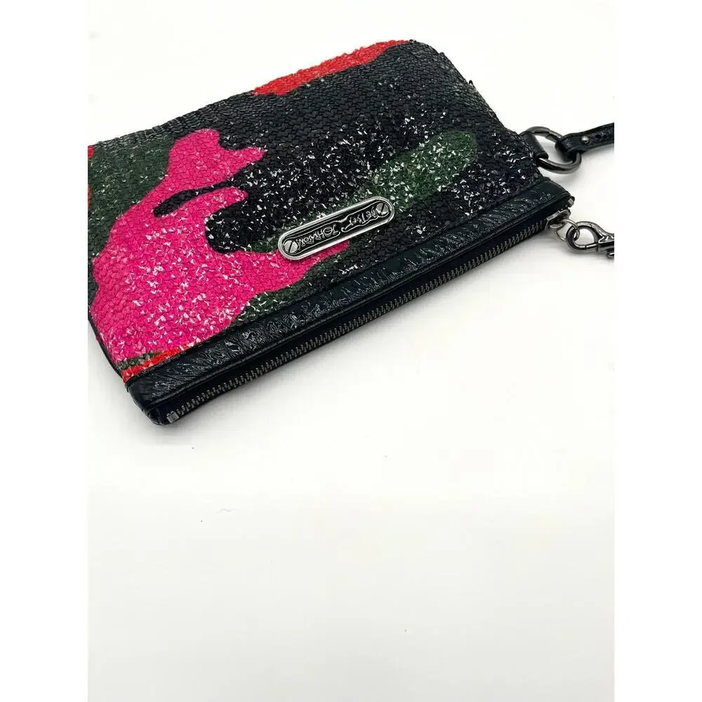 BETSEY JOHNSON Y2K Vintage Sequin Wristlet Bag